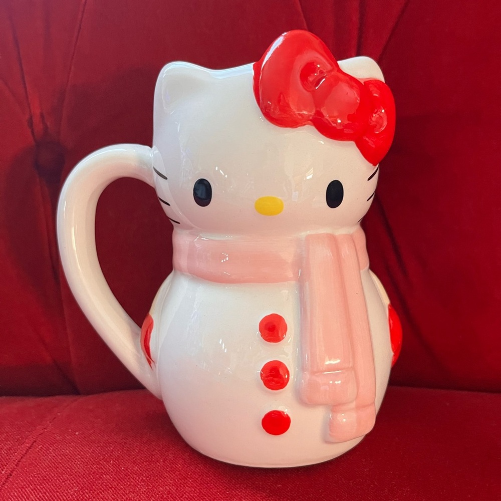 Hello Kitty Snowman Figural Mug Brand New